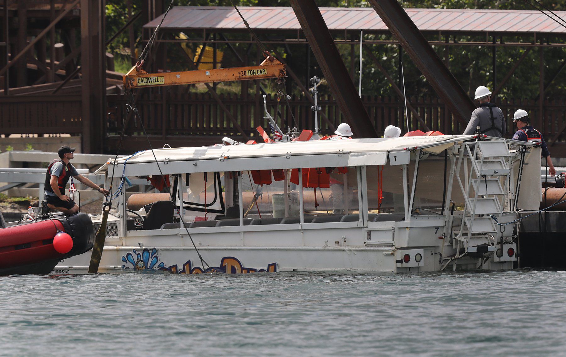 Duck Boat recovered from the bottom of Table Rock Lake